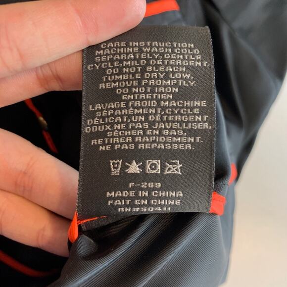 Vince Camuto Jacket Womens PP/PS Black Gold Quilt Trim Anorak Detach Hood - Picture 13 of 16